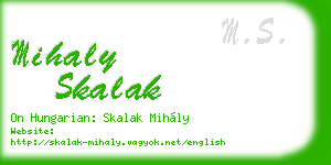 mihaly skalak business card